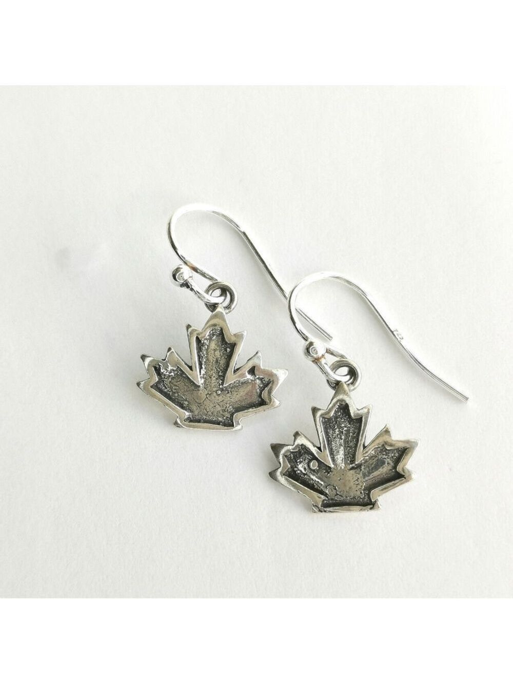 Canadian Maple Leaf Sterling Silver Earrings